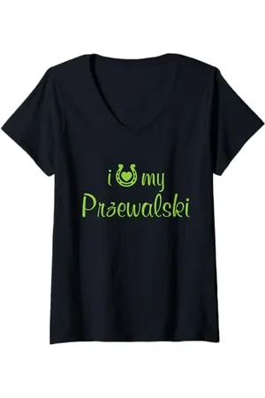 Hip Donna I Love My Przewalski - Istruttore per equitazione Maglietta con Collo a V
