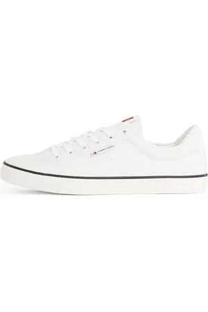 Tommy Hilfiger Uomo Sneakers Vulcanizzate Bumper Profilo Basso, Bianco (Ecru), 40 EU