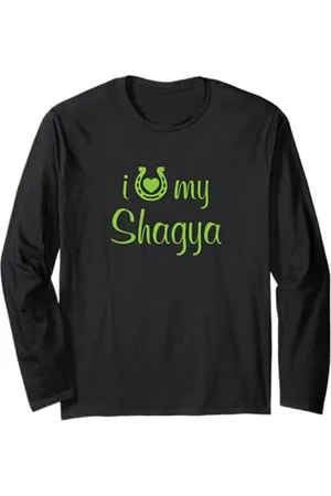 Hip Istruttore di equitazione con cavalli I Love My Shagya Horse Maglia a Manica