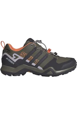 adidas Terrex Swift R2 Gore-Tex Hiking Shoes, Scarpe da Trekking Donna, Olive Strata/Aurora Black/Amber Tint, 38 2/3 EU