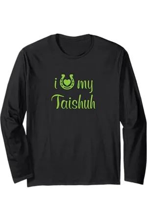Hip Istruttore di equitazione con cavalli I Love My Taishuh Maglia a Manica