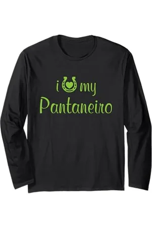 Hip Istruttore di equitazione con cavalli I Love My Pantanerio Maglia a Manica