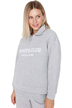 Trendyol Dolcevita con Slogan Felpa Regolare Maglia di Tuta, , XL Donna