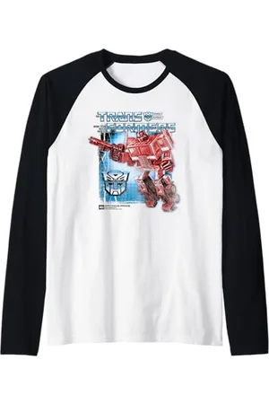 TRANSFORMERS Optimus Box Maglia con Maniche Raglan