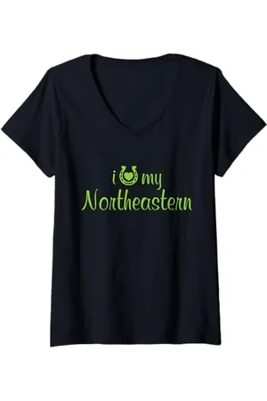 Hip Donna Istruttore di equitazione con i Love My Northeastern Horse Maglietta con Collo a V