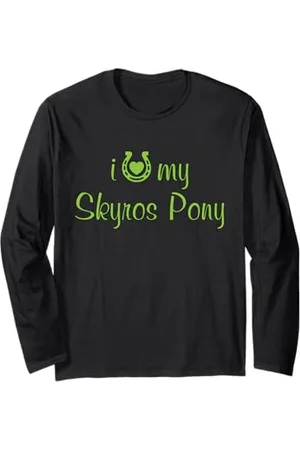 Hip Istruttore di equitazione con cavalli pony I Love My Skyros Maglia a Manica
