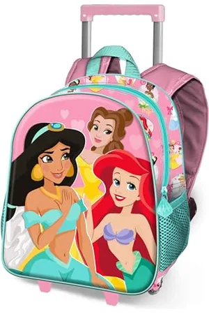 Disney Principesse Charm-Zainetto 3D con Ruote Piccolo, Rosa, 26 x 34 cm, Capacità 7 L