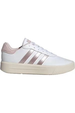 adidas Court Platform Shoes, Scarpe Donna, Cloud White/Sandy Pink Met/Sandy Pink, 42 2/3 EU