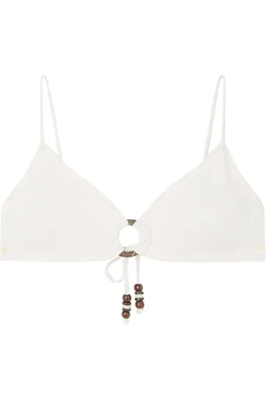 Women secret White Triangle Padded Bikini Top with Ring Reggiseno, , 85B Donna