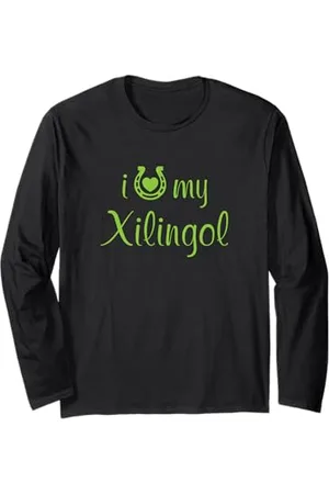 Hip Istruttore di equitazione con cavalli I Love My Xlingol Horse Maglia a Manica