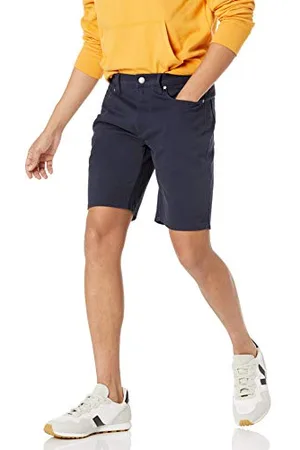 Amazon Pantaloncini a 5 tasche elasticizzati con cuciture interne taglio dritto interno gamba 18 cm Uomo, , 33W