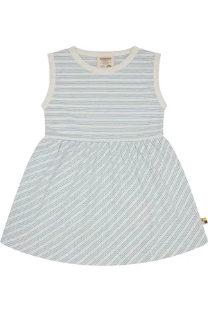 loud + proud Streifen mit Leinen und Bio Baumwolle, GOTS Zertifiziert Vestito da Gioco, , 74-80 cm Bambina