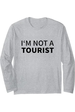 Fun Shirts Non sono un Turista Maglia a Manica