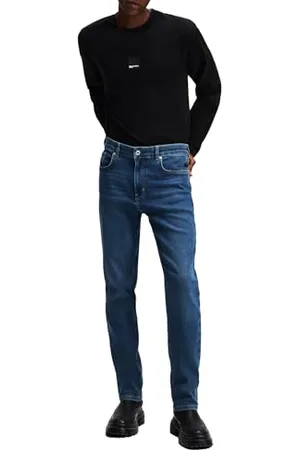 Karl Lagerfeld Mid Rise Slim Denim Jeans, , 32W x 32L Uomo