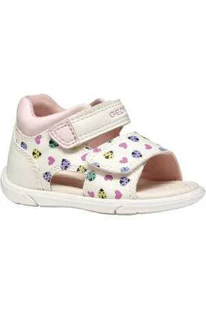 Geox B Sandal ZAPITO Girl, Bambina, White/Multicolor, 25 EU