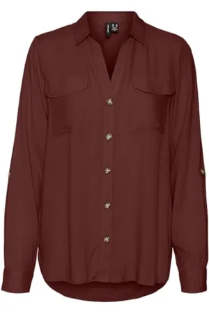 VERO MODA Vmbumpy L/S-Maglietta New Wvn Ga Noos Camicia a Maniche Lunghe, , M Donna