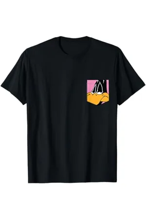 LOONEY TUNES Daffy Duck Face Faux Pocket Maglietta