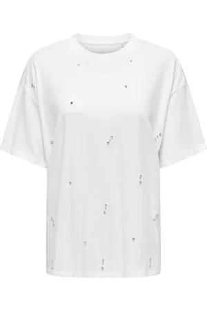 ONLY ONLLUCY Life S/S Bling Top Box Jrs T-Shirt, , XS Donna