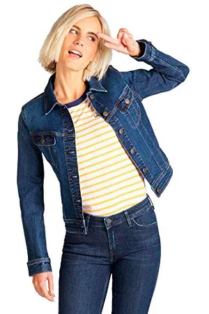 Lee Slim Rider Denim Jackets Donna, (Dark Hunter Hw), X-Small