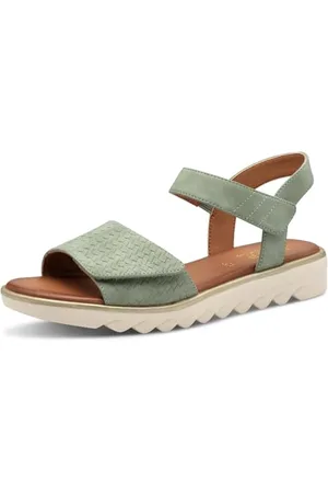 Jana Damen Sandalen Flach mit Klettverschluss Vegan, Sandali Bassi Donna, , 39 EU