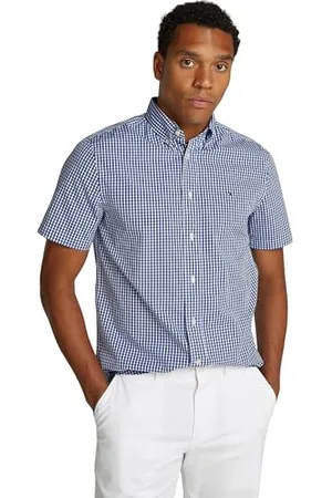 Tommy Hilfiger Uomo Camicia Flex Poplin Check Maniche Corte, Multicolore (Wedge / Check), XXL