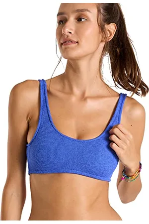 Banana Moon Justin Scrunchy Parte Superiore del Bikini, Bleu, 36 Donna