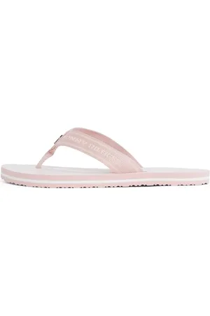 Tommy Hilfiger Donna Infradito Stripes Beach Sandal con Logo, Rosa (Foggy Pink), 37