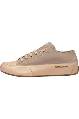 Candice Cooper Rock S-Sneaker in Suede e Pelle tamponata, Tortora 38