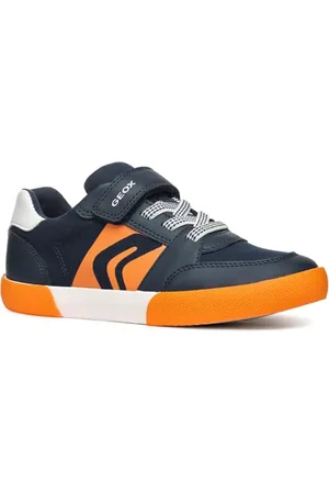 Geox J GISLI Boy D, Scarpe da Ginnastica, Navy/Orange, 31 EU