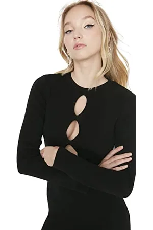 Trendyol Midi Bodycon Fitted Dress Vestito, , XS Donna