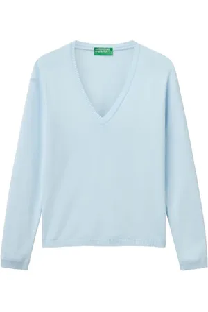 Benetton Maglia Scollo V M/L 1091D4625 Maglione, , L Donna