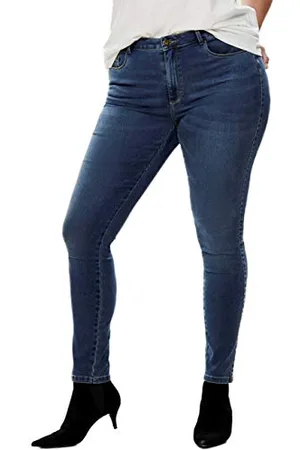 ONLY Carmakoma NOS CARAUGUSTA HW SK DNM Jeans MBD Noos Skinny, (Medium Blue Denim Medium Blue Denim), L34 (Taglia Produttore: 52) Donna