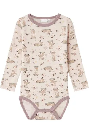 NAME IT Nmfwillit Wool LS Body Maniche Lunghe, Colore: Rosa, 86 Bambine e Ragazze