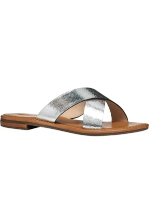Geox D SOZY S H, Sandalo Scorrevole Donna, Silver, 42 EU