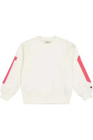 Champion Legacy Graphic Shop G (405023) -Ultra-Light Soft Compact Powerblend Fleece Crewneck Felpa, (STR), 15-16 Anni Bambina