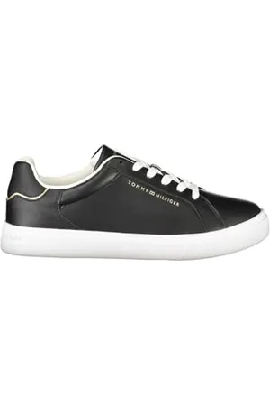Tommy Hilfiger Donna Sneakers da Runner Essential Court Sneaker in Pelle, (Black), 39