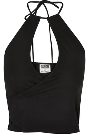 Urban classics Top Corto da Donna con Allacciatura al Collo Canottiera, , XL
