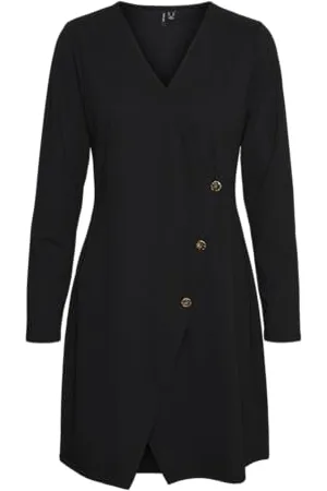 VERO MODA Vmenge Jrs Ga-Blazer Dress con Scollo a V Abito, , S Donna