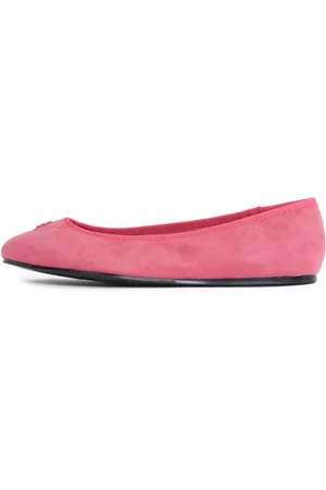 Tommy Hilfiger Donna Ballerine Hardware in Pelle Scamosciata, Rosa (Hibiscus Pink), 36