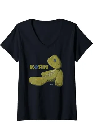 Korn Donna Issues Doll Maglietta con Collo a V Maglietta con Collo a V