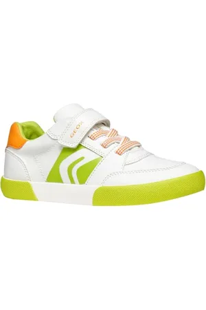 Geox J GISLI Boy D, Scarpe da Ginnastica, White/Green Fluo, 29 EU
