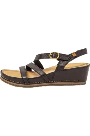 El Naturalista N5855 PICUAL, Sandali con Zeppa Donna, Black, 41 EU