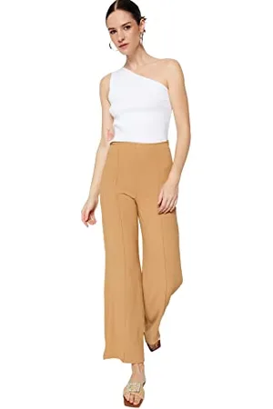 Trendyol Pantaloni da Donna a Vita Alta a Gamba Larga, , 64