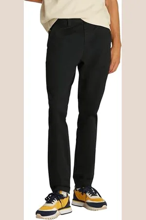 Tommy Hilfiger Uomo Pantaloni Chino Austin Slim Fit, Nero , 32W/32L