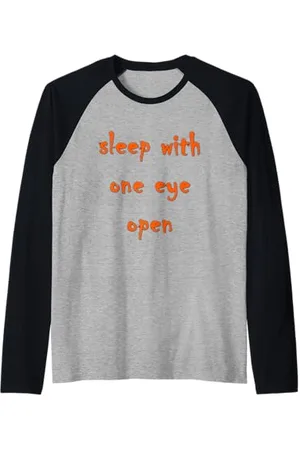 Buy Cool Shirts Dormi con un occhio aperto Maglia con Maniche Raglan