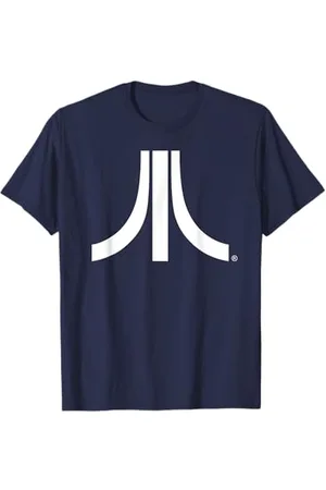 Atari White Logo Vintage 80s Gaming Retro Fun Style Maglietta