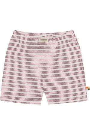 loud + proud Ringel mit Leinen, aus Bio Baumwolle, GOTS Zertifiziert Pantaloncini, , 74-80 cm Bambina