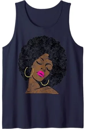 Black Queens NYC Black Girl Magic Diva Retro Cracked Vintage Afro Pink Labbra Canotta