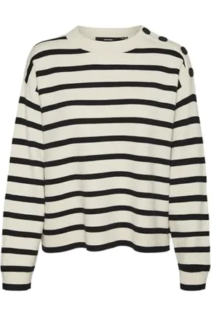 VERO MODA Vmsaba LS O-Neck Button Pullover Ga Noos Maglione, , M Donna