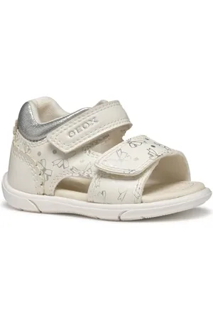 Geox B Sandal ZAPITO Girl, Bambina, White/Silver, 26 EU